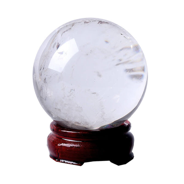 Natural Clear Quartz Crystal Sphere
