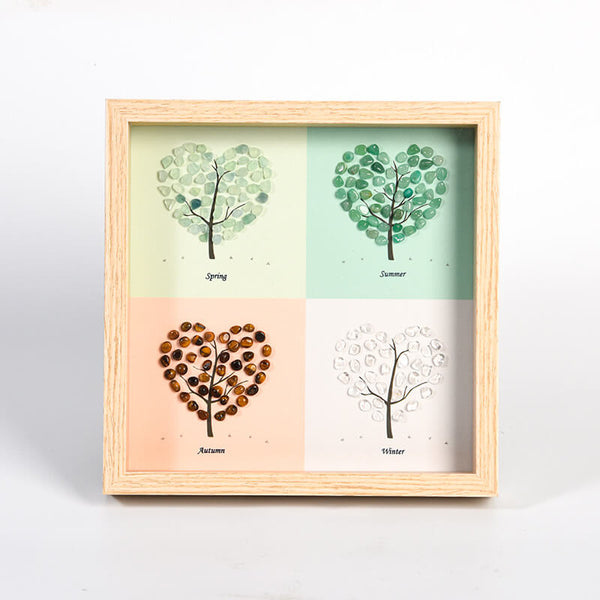 FOUR SEASON HEART SHAPE CRYSTAL TREE PAINTING