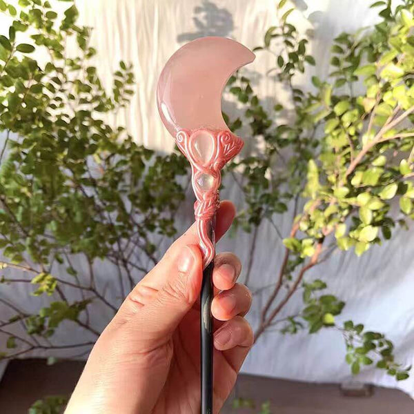 ROSE QUARTZ MOON WAND