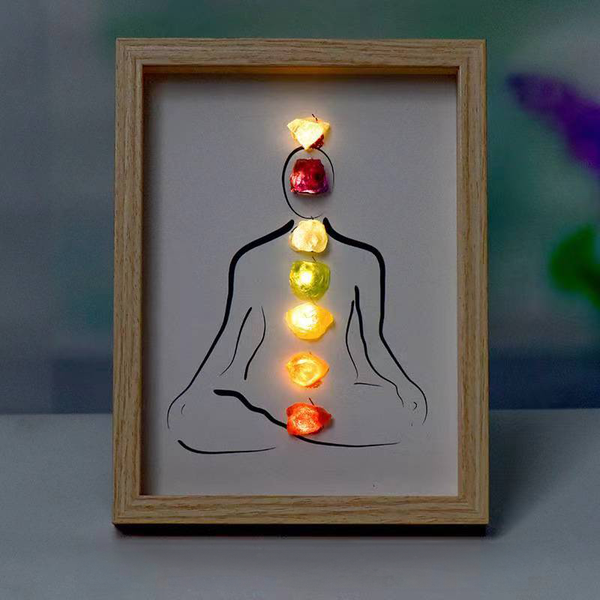 CRYSTAL ENERGY PAINING (CHAKRA WITH LIGHT )