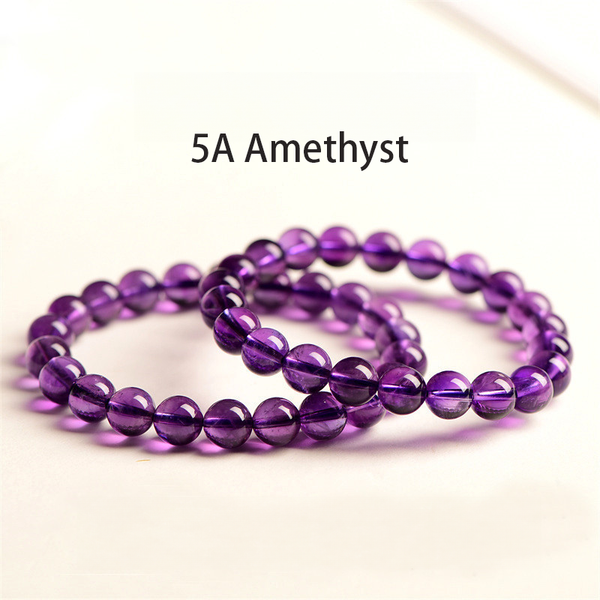 5A AMETHYST BRACELETS(10mm, About 19beads)