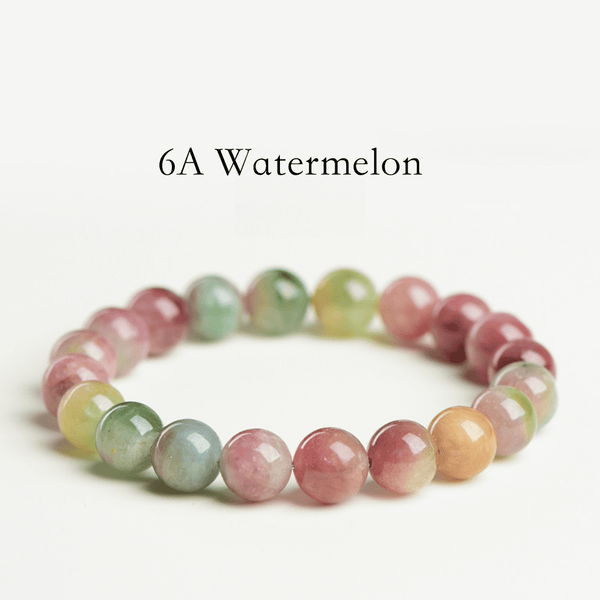 6A WATERMELON TOURMALINE BRACELET(10mm,About 19beads)