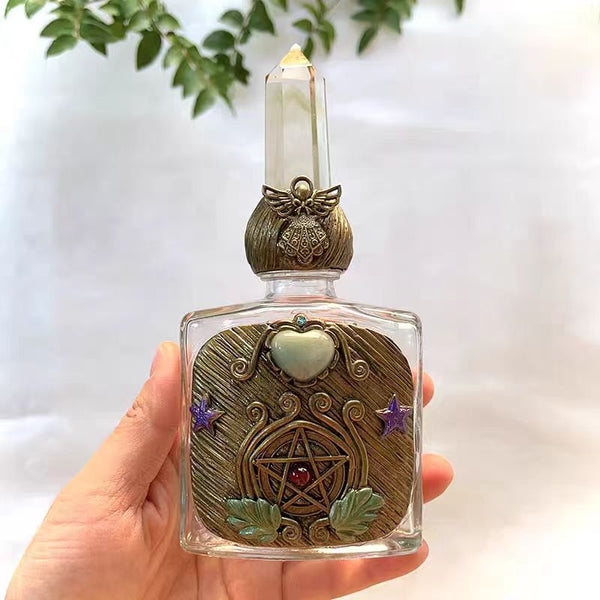 PENTACLE  MAGIC BOTTLE WITH CITRINE POINT CAP