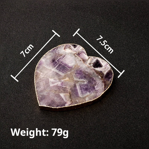 AMETHYST HEART SHAPE  COASTER